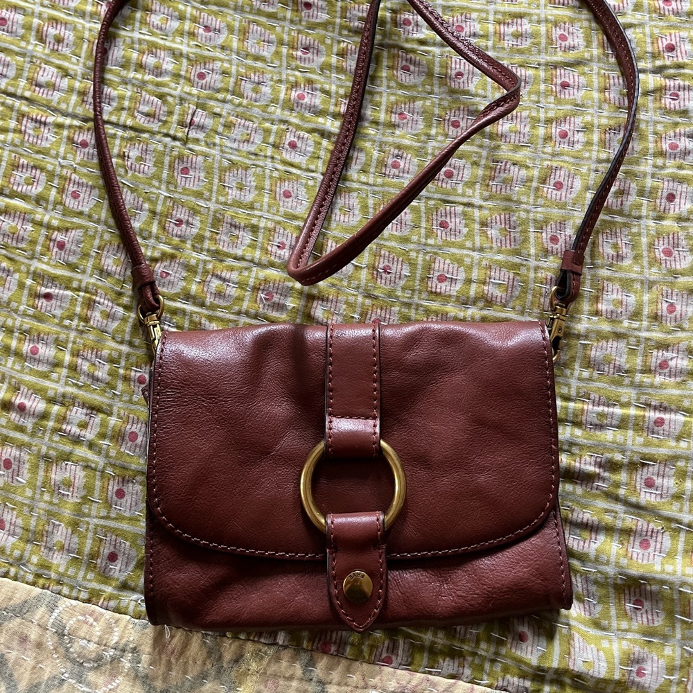Frye Rich Brown Leather Crossbody Bag